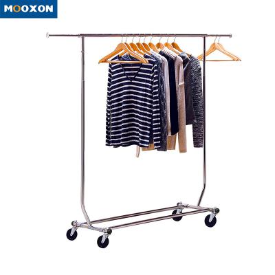 China Minimalist Clothes Shelves Rolling Storage Cart Clothing Hat Garment Hanger Coat Rack for sale