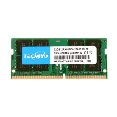 China Laptop RAM PC4 25600 Bulk Memory RAM SODIMM DDR4 32GB 3200mhz from TECMIYO LAPTOP factory manufacturer for sale