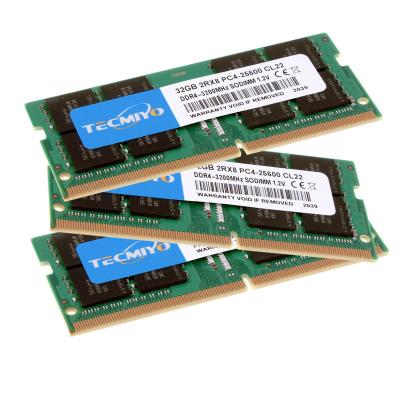 China Sodimm 32gb ddr4 3200mhz RAM Dual Channel Memoria Ram RDA 4 Memory 32g 3200 Laptop OEM Laptop Ram Manufacturer For Laptop 16c PC4 25600 for sale