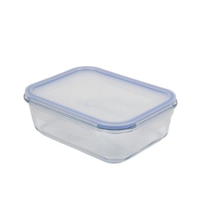 China China Factory Microwavable Round High Borosilicate Glass Airtight Kitchen Food Container for sale