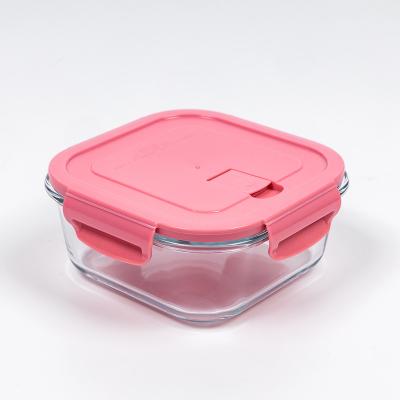 China Rectangle Sustainable Classic Microwave BPA Free Safe Classy Glass Food Container Lunch Box for sale