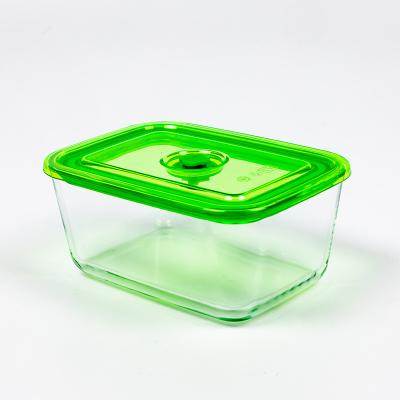 China Hot Sales Microwavable Oven Safe High Borosilicate Glass Vacuum Insulated Food Storage Container for sale