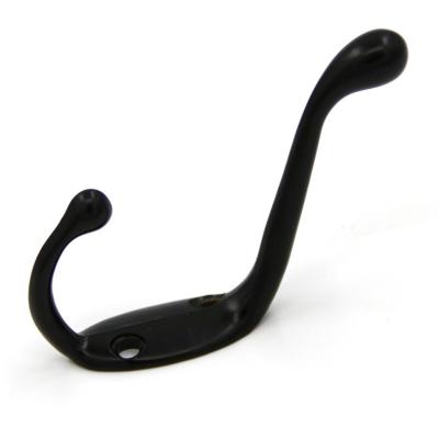 China Simple European Bathroom Living Room Morden Style Lacquer Black Clothes Hok Coat Hook Wall Hanging Hanger Behind Door for sale