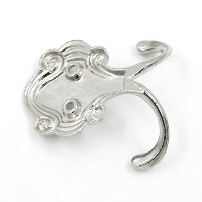 China Morden Antique Hardware Small Alloy Double Hook Bronze Home Double Hook Clothes Hook for sale