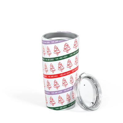 China Sustainable Stainless Steel Sublimation Blank Travel Mugs With Lid Christmas Mugs 20oz Mug Warmer Custom Tumbler for sale