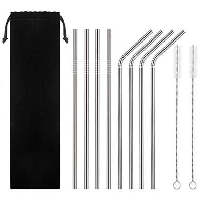 China Wholesale Reusable Metal Stainless Steel Food Grade Stainless Steel Drinking Straws Straws for sale