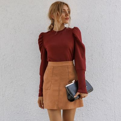 China Viable Fast Shipping Sexy Elegant Butt Lifting Fashion Slim Skirt Hip Solid Color Mini Wrap Short Skirt for sale