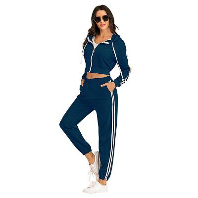 China New Style Viable Spring Drop Casual Sports Suit Lady Pant Sets 2 Piece Hoodie Set Women Zip Up Hoodie Set for sale