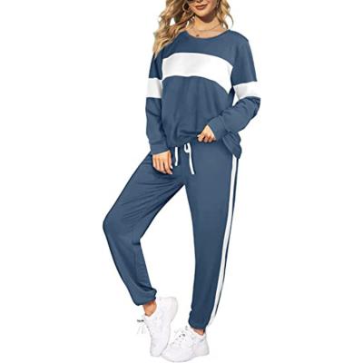 China Sustainable Fashion Vintage Casual Sport Two Piece Pants Sets Womens Tall Jogger Sets Women Clothing for sale