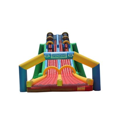 China Commercial grade 0.55mm (custom 1000D printing PVC tarpaulin fire retardant inflatable toy giant water slide for sale