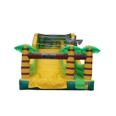 China Commercial Grade 0.55mm (1000D Custom Commercial Grade PVC Tarpaulin Triple Stitched Inflatable Slide for sale