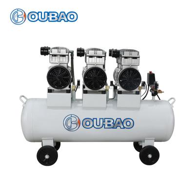 China 100L 1.1kw Professional Silent Low Noise Oil Free Air Compressor For Sale for sale