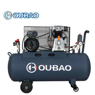 China Oubao 2.2kw 3hp Oil Free Portable Industrial Air Compressor Belt Driven Machine for sale