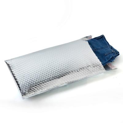 China Aluminum Foil Padded Envelope 210*290+40mm Shockproof Shockproof Strong Self Sealed Bubble Bag Silver for sale