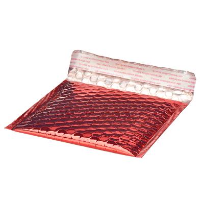 China Eco - Friendly Lightweight Shockproof Bubble Bag Metallic Padded Cushion Red 130*130+40mm Ad for sale