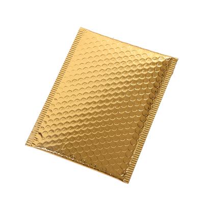 China 180*230+40mm Gold Metallic Bubble Mailer Dustproof One Piece MOQ Moisture Proof for sale