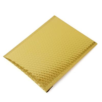 China Wholesale 230*290+40mm Recyclable Custom Waterproof Padded Envelopes Gold Printed Metallic Bubble Mailer for sale