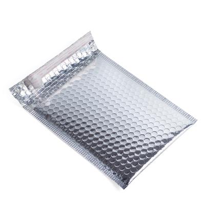 China High Quality Shockproof Plastic Mailing Bag Silver Foil Bubble Wrap Envelope Aluminum Foil Foam Mailing Bag 280*380+40mm for sale