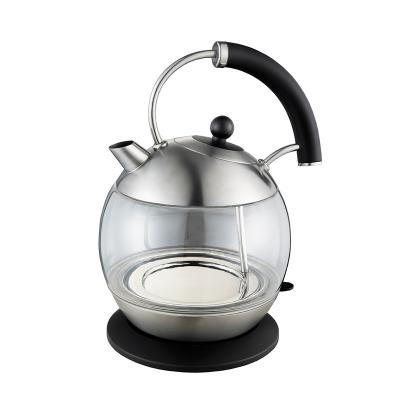 China New Hot Selling Low Design 360 Degree Rotation Cordless Glass Electric Water Kettle For Tea And Coffee for sale