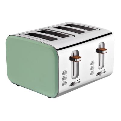 China Hot Sale New Design Household Sandwich Electric 4 Slice Stainless Steel Bread Smart Toaster for sale