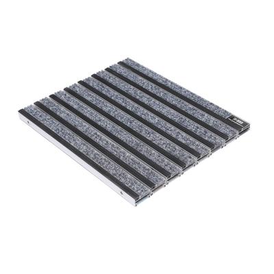 China Adhesive-Protective Custom Aluminum Backed Logo Mats /extruded Hotel Entrance Mat for sale