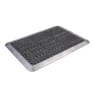 China Eva Door Mat Brush Anti Slip Cavity Waterproof Plastic Mats Three In One Interlocking Triad Tiles Modular Mat for sale