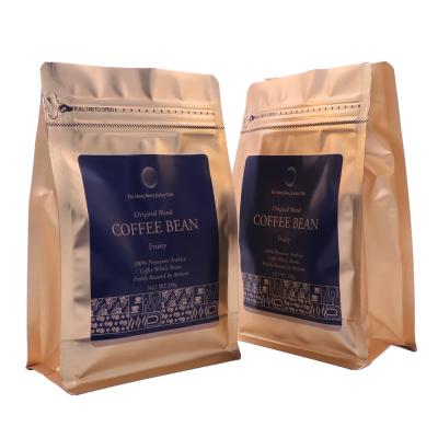 China Bio Pla Moisture Proof Biodegradable Black Coffee Bags With Valve And Zipper Custom Paper Packaging Coffee Bean Bag 250gr 250g Flat Bottom for sale