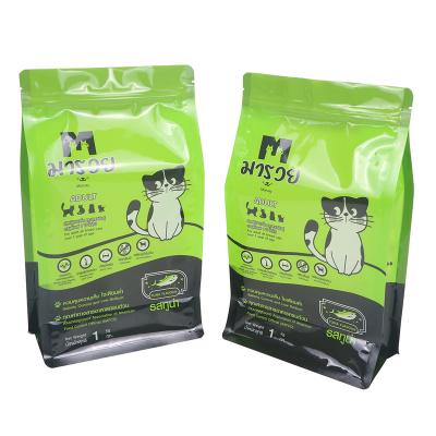 China Recyclable Customized 10kg 5kg Stand Up Vertical Zipper Flat Bottom Dog Training Treat Food Bag for sale