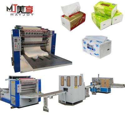 China Factory Automatic 3line Facial Tissue Making Machine / V-fold Facial Tissue Folding Machine for sale