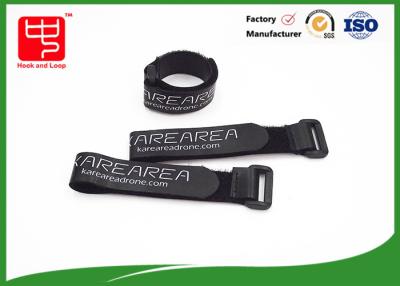 China Black Non Slip Battery Straps Custom Logo , Rubber Coated for sale