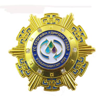 China Europe United Nations 3D Metal Custom Army Military Rank Scout Badges for sale