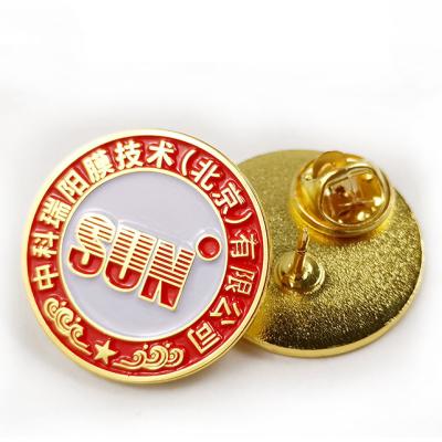 China Custom Europe factory price metal badge enamel lapel pin badge button badge for sale