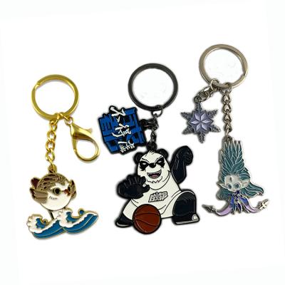 China Cheap high quality hard custom 3d metal holder enamel key chain zinc alloy key chain for sale