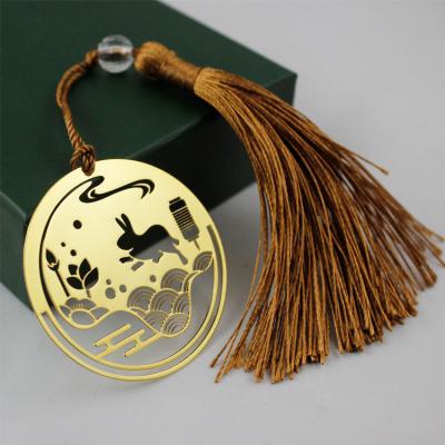 China Europe Customized Personalized Souvenir Gift Gold Plated Metal Bookmark for sale