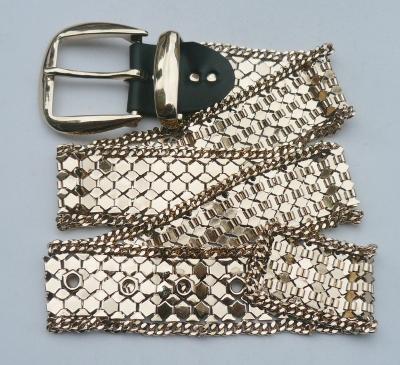 China 4.4cm Width Fashionable Brass Material Fashion Waist Decorative Metal Belts for sale