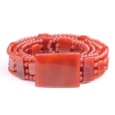 China art & 3.0cm width material belt of collectable high quality natural agate stone, agate belt, gemstone belt for sale