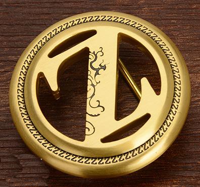 China Inner Size Pure Brass Letter Metal Belt Buckle 35mm Width Western Belt Buckle Z for sale