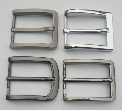 China Pin Buckle Inner Size 40mm Gunmetal Pin Zinc Alloy Brushed Belt Buckle for sale