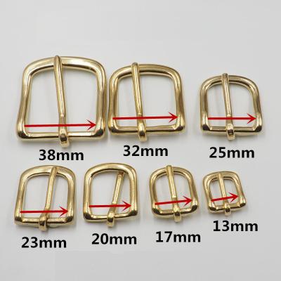 China Pin Buckle Inner Size Solid Brass Pin Buckles High Quality 13mm 17mm 20mm 23mm 25mm 32mm 38mm for sale