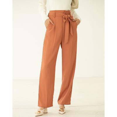 China Wholesale Anti-Static Women Ruffles Trousers Monogram Finn Wide Leg Pants for sale