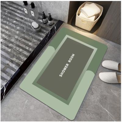 China Bathroom Viable Diatom Water Absorbent Blanket Set Diatom Mud Floor Mat Anti Slip Absorb Diatomite Earth Bath Mat Christmas for sale