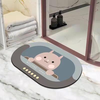 China Diatomaceous Diatomaceous Water Blanket Diatomaceous Water Cover Diatomaceous Earth Home Door Mat Anti Slip Absorb Diatomite Absorbent Floor Mat for sale