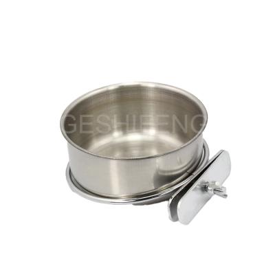 Chine High Quality Stainless Steel Hanging Pet Bowls Birds Food Feeder Slow Feeder Bowl Bird Feeders à vendre