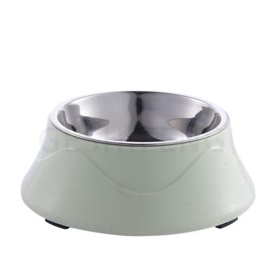 Chine dropshipping pink green light blue stainless feeder with plastic new product for pet dog à vendre