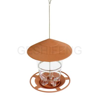 China Bird Feeder Bird Food Feeder Automatic Outdoor Garden Steel Hanger Hanging Bird Feeder for sale