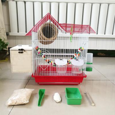 中国 Wholesale High Quality iron wire love birds cage canary bird cage Foldbale metal breeding bird cage/ 販売のため