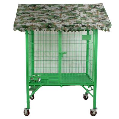 China High Quality Large Dog Cage With Wheels Foldable Iron Cage Stainless Steel Dog Cage Te koop