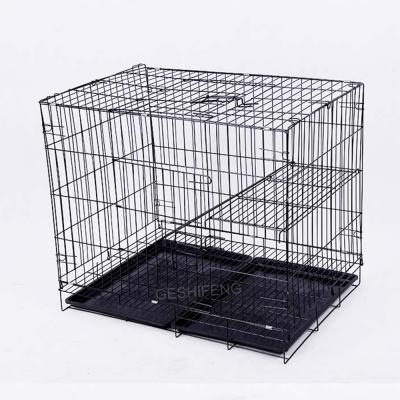 Cina Dropshipping 85*60*70cm Pink/black/blue Foldable CAGE with thicken iron wire new pet cage/ in vendita