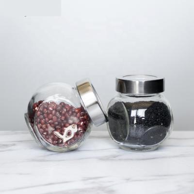 China Food Heatable Dish Storage Kitchen Glass Jars For Spice Nut Salt Pepper Packing Set for sale