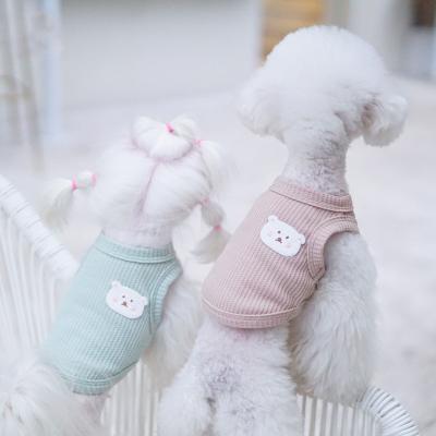 China 2022 Spring Summer Stocked Custom T-shirt For Dog Pets Sweater Jumper Dog T-shirt Puppy Clothes Vest for sale